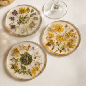 Pressed Flower Resin Coasters